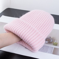 Bonnet en acrylique côtelé unisexe pour l'hiver, style streetwear et sport, avec nœuds et motifs de dessins animés, personnalisable avec logo – Vente en gros
