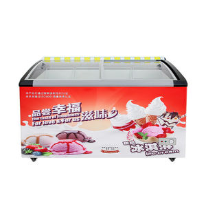 מסחרי קרח קרם תצוגת מקרר זכוכית למעלה חזה עמוק מקפיא - Product Image 5