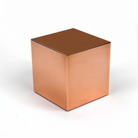 Cube en cuivre pur à 99,95 % de taille personnalisée - 145,9 g, usiné CNC de haute qualité pour la collection et la présentation d'éléments