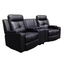 Leder-Relaxsessel Lounge-Sofa Set Weiche Polsterung 2-Sitzer 3-Sitzer Mit Getränkehalter Mit Massage- und Aufbewahrungsfunktion