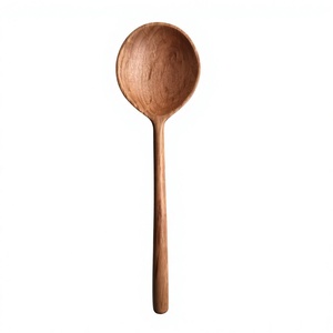 Cuillère de cuisine en bois artisanale, ustensile de cuisine en bois naturel, cuillère de service écologique pour la maison, le restaurant et la cuisine - Product Image 1