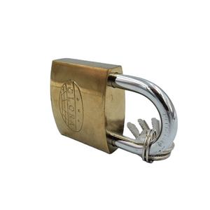 Candado de hierro de cilindro de latón grueso de color dorado chapado electrónico pintado de titanio dorado de gran tamaño de 75mm - Product Image 2