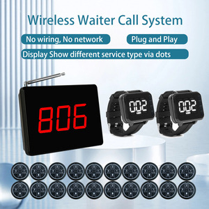 Chine usine 433 téléavertisseur sans fil serveur appel système <span class=keywords><strong>de</strong></span> radiomessagerie Restaurant Table numéro cloche Buzzer nourriture Restaurant café Bar - Product Image 2