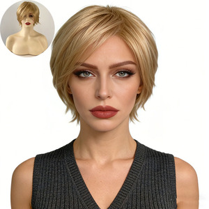 Hyaku Fumi <b>Short</b> Straight <b>Wig</b> K75 Synthetic Fiber Side Parted Women's <b>Wig</b> Any Face Shape Cross Border Dropshipping - Product Image 1