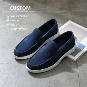 wholesale italy style <b>mens</b> black suede loafers fashion versatile dualibe stylish <b>shoes</b> branded high quality - Product Image 2