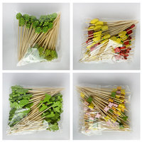 Houten cocktailprikkers met eigen logo, natuurlijk, wegwerpbaar, voor feestdecoratie, fruitprikkers, bamboe.