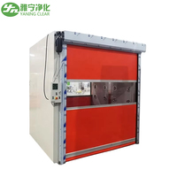 Puerta de panel de pared para cámaras frigoríficas y salas limpias Yaning, Puerta enrollable rápida de PVC, Puerta enrollable inteligente, Ducha de aire para carga