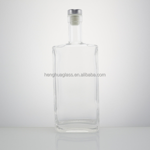 Botella de Licor de Cristal Elegante para Whisky, <span class=keywords><strong>Bourbon</strong></span>, Ginebra, con Tapón de Corcho, Logotipo y Color Personalizados, 500 ml - Product Image 5