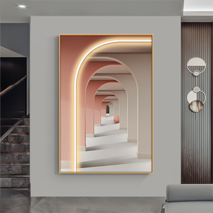 Pintura decorativa de entrada de luz LED Mural Sense de diseño clásico para pasillo de sala de estar - Product Image 5