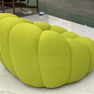 Roche Bobois Bubble Fauteuil elegante moderno de lujo sillón de tela rosa con diseño de mechones para el hogar <span class=keywords><strong>Relax</strong></span> sala de estar Hall Villa - Product Image 4