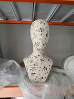 Tête de mannequin en tissu personnalisée Walkom, couleur au choix, avec support gratuit en mousse de polystyrène et épingles de présentation en velours pour perruques – Vente en gros