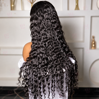 ELI Tendance Perruque de cheveux humains Deep Wave 13x6 HD Lace Front sans colle pré-épilée noire naturelle bouclée en cheveux vierges Vente en gros OEM