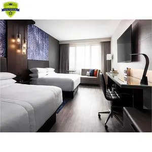 Otel mobilya imalatı doğrudan kaynağı otel başlık Modern özel yeni tasarım Marriott otel yatak odası mobilyası