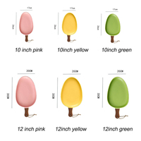 10 pouces 12 pouces couleur glaçure pelle à pizza en céramique plaque plat de service avec poignée