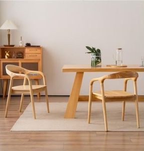 Nordic semplice <span class=keywords><strong>poltrona</strong></span> in <span class=keywords><strong>legno</strong></span> massello per casa e ristorante studio sedia da pranzo con comodo schienale - Product Image 2