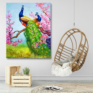 RTS Peacock Mosaic 5D Diamond Painting Couple Animal Diamond Painting Kit pour Wall Art - Product Image 6