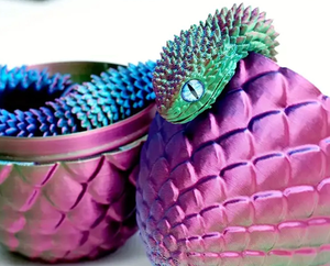 NovaCross Figurine créative en plastique <span class=keywords><strong>d</strong></span>'animal <span class=keywords><strong>dinosaure</strong></span> articulé en forme <span class=keywords><strong>d</strong></span>'œuf <span class=keywords><strong>de</strong></span> serpent imprimé en 3D, <span class=keywords><strong>jouet</strong></span> pour enfants, nouveauté, jeu amusant - Product Image 3