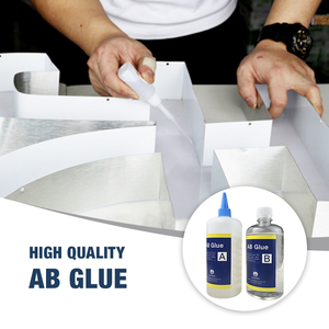 Produzione cinese liquido chiaro colla AB rapida polimerizzazione Trim tappo incollato canale lettera segni colla - Product Image 1