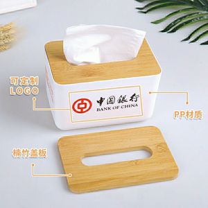 Solid Wood Lid Tissue Box With Storage Compartment For Living Room Bedroom Home Use Rectangular Square Design - Product Image 4