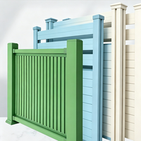 Panneaux de clôture composites FENC en PVC et bois pour jardin, clôture extérieure en WPC (bois-plastique) pour l'intimité