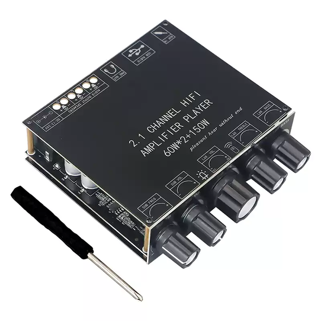 2.1 Channel Digital Amplifier Board, 5.3, Treble & Bass Control, High Power Audio Amplifier Module