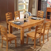 Vente directe d'usine, table à manger extensible en bois au design moderne pour appartements et villas