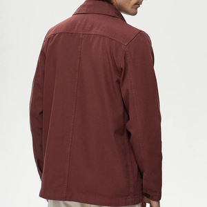 Giacche da uomo in cotone 100% <span class=keywords><strong>giacca</strong></span> <span class=keywords><strong>camicia</strong></span> in tela da uomo <span class=keywords><strong>giacca</strong></span> Casual sostenibile con tasche - Product Image 5