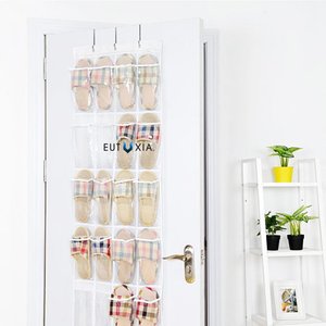 Over the Door <b>Shoe</b> Organizers Hanging Bag clear <b>Shoe</b> Rack With Metal <b>Hooks</b> - Product Image 5