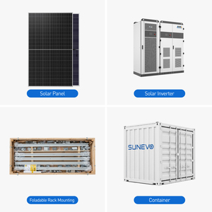 Système d'alimentation solaire pliable Sunevo 100 kW 200 kW pour climats désertiques extrêmement chauds et projets de champs pétrolifères isolés - Product Image 2