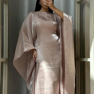 Traditional Middle Eastern Dubai Batwing Sleeve Dress Soft Women <strong>New</strong> Designs Elegant Polyester Malaysian Style <strong>Abaya</strong> Muslim - Product Image 3
