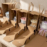 Individuelle Logo-Blumenboxen für Sträuße, Papierboxen Geschenkbox mit Tragegriff für Blumenstrauß-Geschenkverpackung, Direkt ab Werk