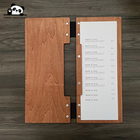 Carpeta de Menú de Hotel de Lujo con Cubierta Impresa Personalizada, Carpeta de Menú de Madera de Alta Calidad y Duradera