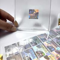 Étiquette de garantie transparente anti-effraction en PET, étiquette automobile, étiquette holographique laser personnalisée