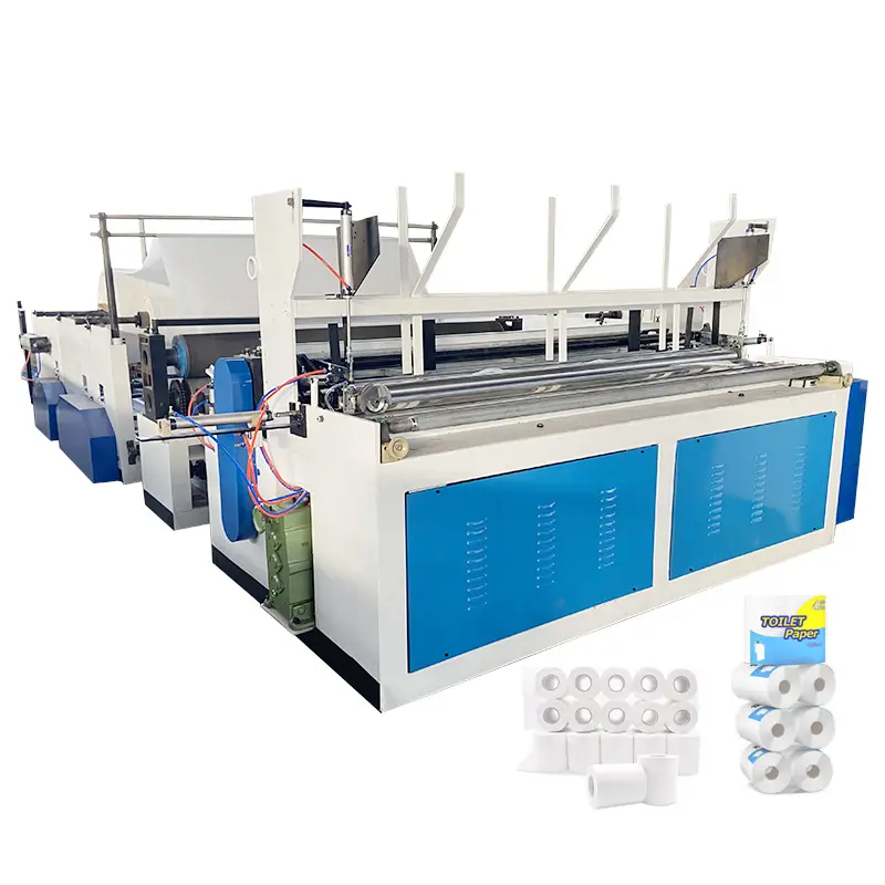 Máquina de fabricación de papel higiénico automática, Mini planta para la producción de rollos de papel higiénico