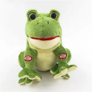 2022 Electric Repeat What Your Say Soft Frog Toys Animated Plush Talking Dolls