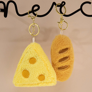 Jouet <span class=keywords><strong>peluche</strong></span> drôle porte-clés en <span class=keywords><strong>peluche</strong></span> baguette <span class=keywords><strong>française</strong></span> fromage nourriture porte-clés en <span class=keywords><strong>peluche</strong></span> mini <span class=keywords><strong>peluche</strong></span> pour filles - Product Image 2
