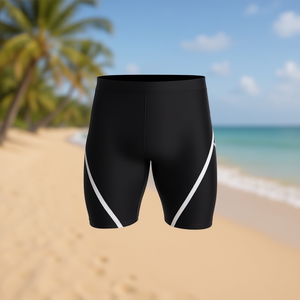 Pantaloncini sportivi da uomo Mas MH390 ad asciugatura rapida in spandex e nylon con elastico in vita, lunghezza media e stampa a strisce laterali - Product Image 2