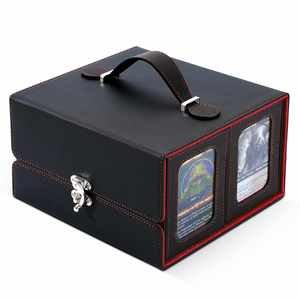 Boîte à cartes en cuir PU séparable, dessinée à la main, pour TCG et jeux de cartes, étanche à l'humidité, écologique, support de rangement pour jeux de cartes - Product Image 2