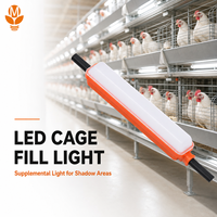 Lampe LED de cage linéaire à intensité variable IP67 sans scintillement, gradation 0-100%, câble plat, pour poulailler, élevage de poulets de chair et de ponte