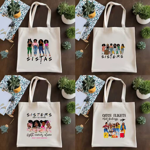 Manufacturer Wholesale School Aesthetic Travel Beach Summer <b>Canvas</b> <b>Tote</b> Bags Shopping Bag Shoulder Bag - Product Image 2