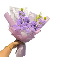 Karangan Bunga Buatan dari Pembersih Pipa Bentuk Mawar Tulip, Hadiah Musim Wisuda untuk Guru, Teman Sekelas, Sahabat, Liburan