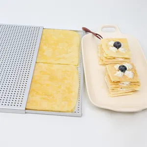 Anti expansion Anodized aluminum baking molds Perforated hole crispy tray baking puff pastry sheets