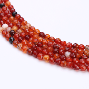 Perles en vrac WENCHI en agate et cornaline naturelles de 1 carat pour la fabrication de bijoux, taille brillante, 8 mm et 3 mm de hauteur - Product Image 5