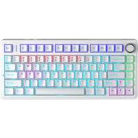Clavier de jeu ergonomique AULA F75 RGB LED 75% filaire USB 2.4G sans fil programmable triple mode, logo OEM personnalisé, PBT mécanique