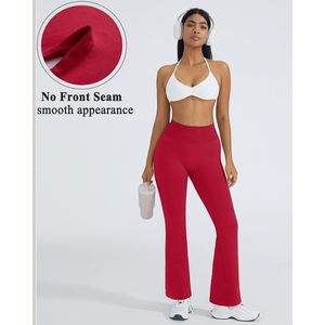 FOXA Fleece <b>Lined</b> Flare Leggings High Waisted Scrunch Butt Yoga <b>Pants</b> Women's Spandex Polyester - Product Image 5