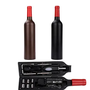 25 Piece Quà tặng khuyến mãi Wine Bottle Shape corkscrew screwdriver bit ổ cắm công cụ thiết lập