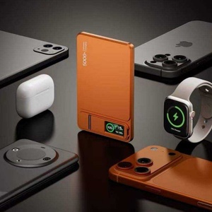 พาวเวอร์แบงค์แบบพกพาพร้อมโลโก้สั่งทำพิเศษ ชาร์จเร็ว 5000mah 10000mah บางเฉียบ พร้อมแม่เหล็ก ชาร์จไร้สาย สำหรับโทรศัพท์และนาฬิกา - Product Image 1