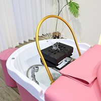 Table de massage professionnelle de luxe multifonctionnelle avec circulation d'eau pour salon de beauté, lit de lavage de cheveux thaïlandais, massage de la tête et spa, lit de shampoing