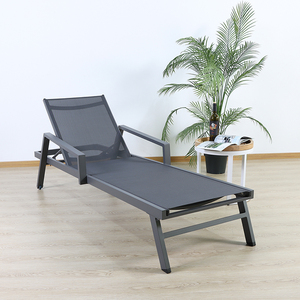 Chaise longue <span class=keywords><strong>de</strong></span> piscine moderne en aluminium imperméable pour l'extérieur, populaire pour les jardins, les cours, les centres <span class=keywords><strong>de</strong></span> villégiature, les parcs aquatiques et les hôtels - Product Image 2