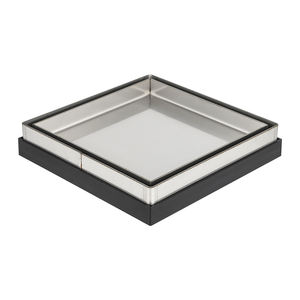 مصرف أرضي للبلاط مع قاعدة بلاستيكية من الفولاذ المقاوم للصدأ غطاء صرف مربع للبيع من المصنع مباشرة - Product Image 2